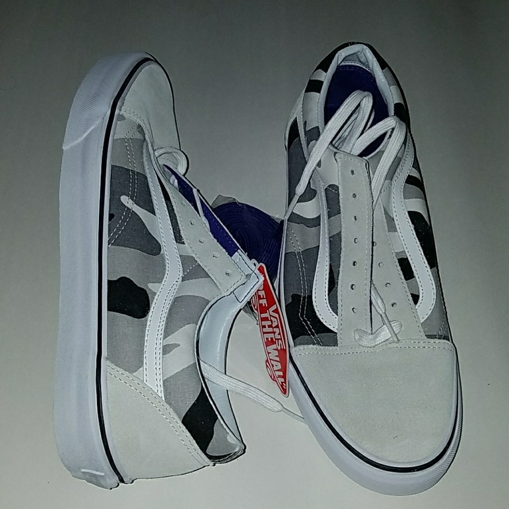 New VANS Arctic Camo Old Skool Sneakers